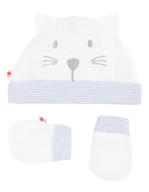 Set gorro - guantes estampado con bordado 1