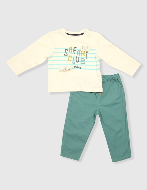 Conjunto de algodón para bebé niño 2 piezas
