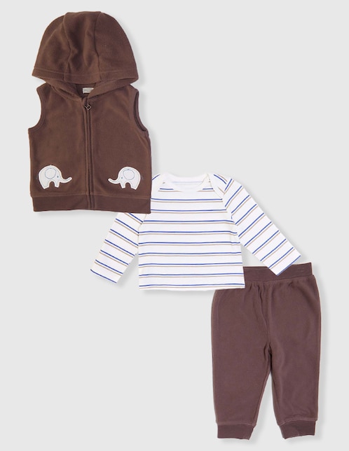 Conjunto Weekend Baby de algodón unisex 3 piezas