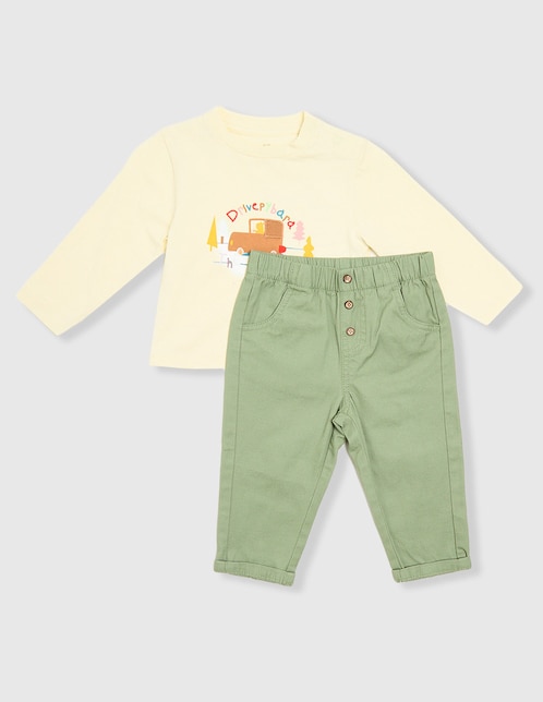 Conjunto de algodón para bebé niño 2 piezas 1