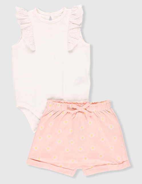 Conjunto de algodón para bebé niña 2 piezas. 1