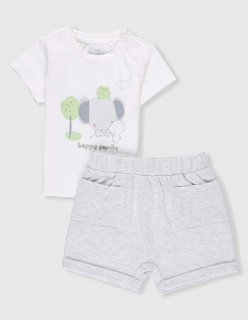 Conjunto casual Weekend Baby de algodón para bebé niño