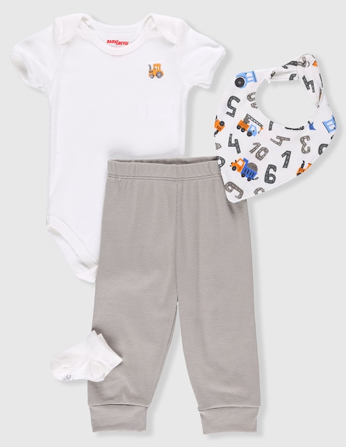 SET BABY CREYSI, 12 MESES, GRIS P1255