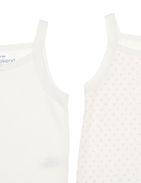 Set camiseta Weekend Baby cuello redondo para bebé niña