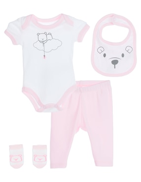 Conjunto Baby Creysi De Algodón Unisex 4 Piezas