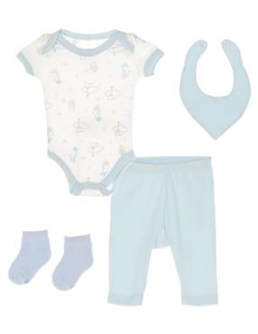 Conjunto Casual Baby Creysi De Algodón Unisex 4 Piezas