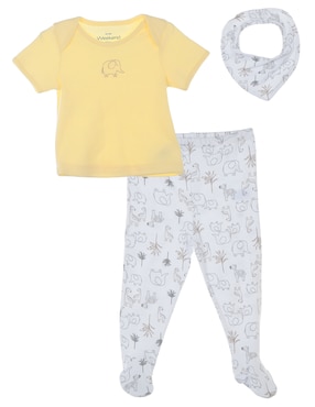 Conjunto Casual Weekend Baby De Algodón Unisex 3 Piezas