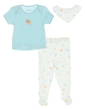 Conjunto Casual Weekend Baby De Algodón Para Niño 3 Piezas