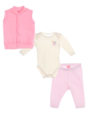 Conjunto Casual Baby Creysi De Algodón Para Niña 3 Piezas