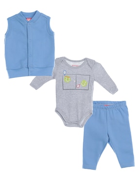 Conjunto Casual Baby Creysi De Algodón Para Niño 3 Piezas