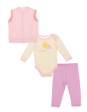 Conjunto Baby Creysi De Algodón Para Bebé Niña 3 Piezas