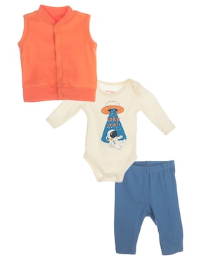 Conjunto Baby Creysi De Algodón Para Bebé Niño 3 Piezas