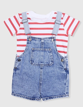 Conjunto overol Weekend Baby de algodón para bebe niño