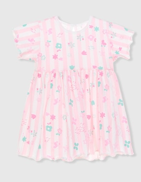 Vestido Weekend Baby manga cap para bebé niña