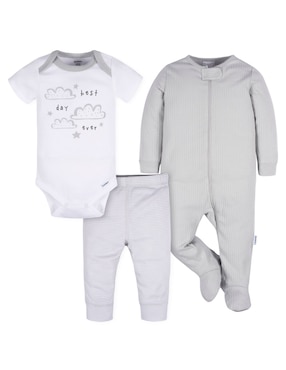 Conjunto Gerber Clouds De Algodón Unisex 3 Piezas