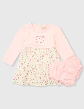 Vestido con calzón Weekend Baby manga regular para bebé niña