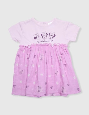 Vestido Disney Dtr manga regular para niña