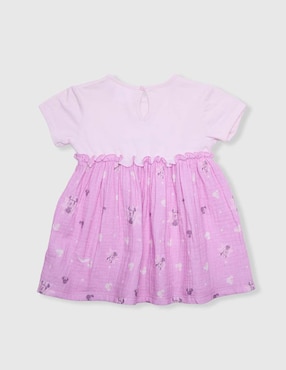 Vestido Disney Dtr manga regular para niña