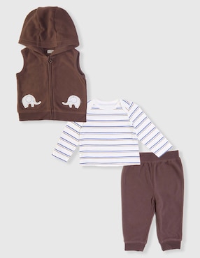 Conjunto Weekend Baby de algodón unisex 3 piezas