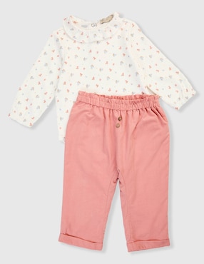 Conjunto Weekend Baby de algodón para bebé niña 2 piezas