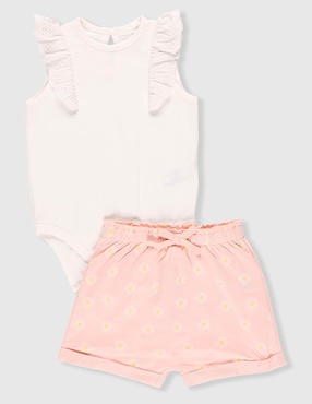 Conjunto Weekend Baby de algodón para bebé niña 2 piezas.