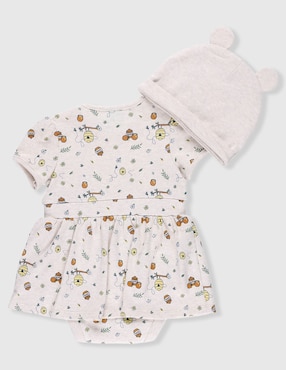 Vestido Disney Dtr manga corta para bebé niña