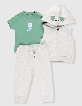 Conjunto Weekend Baby de algodón para bebé niño 3 piezas