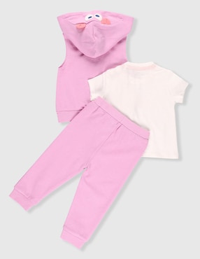 Conjunto Weekend Baby de algodón para niña 3 piezas