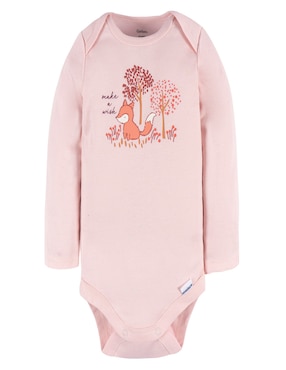Conjunto Gerber happy fox de algodón para bebé niña 3 piezas