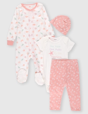 Conjunto Gerber de algodón para bebé niña