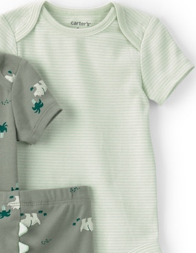 Conjunto Carters de algodón para bebé niño 3 piezas