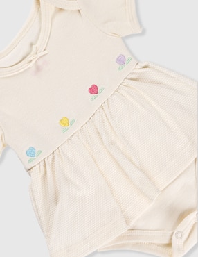 Vestido pañalero Baby Creysi para bebé niña