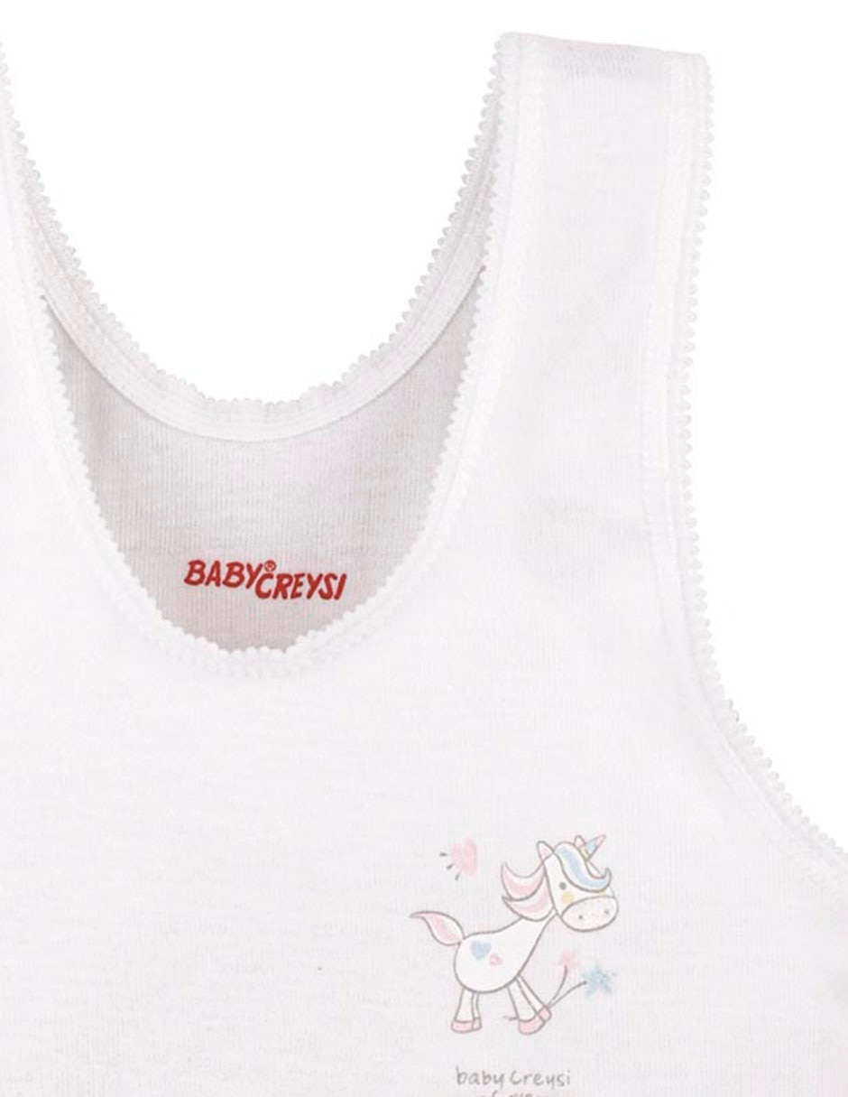 Camiseta cuello redondo para bebé niña 5