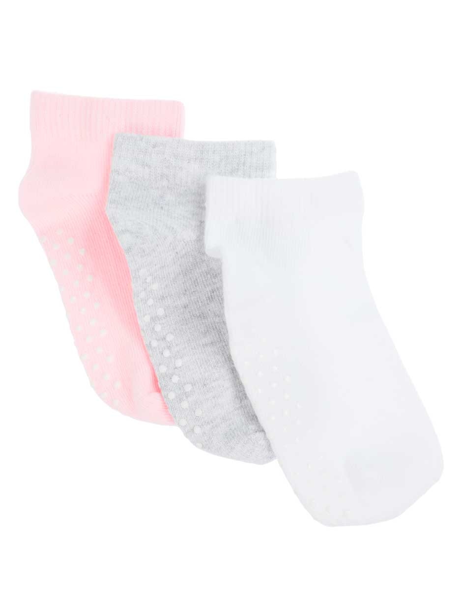 Calcetín antiderrapante de algodón para bebé unisex 3 pares Calcetín antiderrapante de algodón para bebé unisex 3 pares