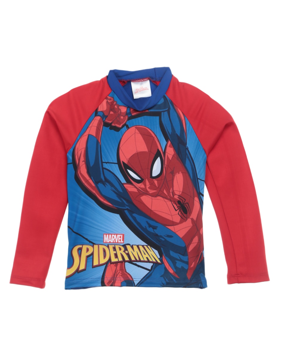 Playera Marvel impresa manga larga para niño 