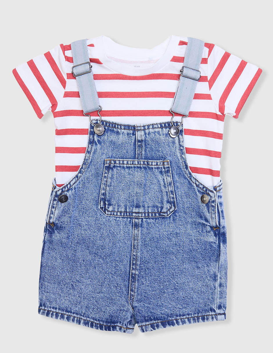 Conjunto overol de algodón para bebe niño 5