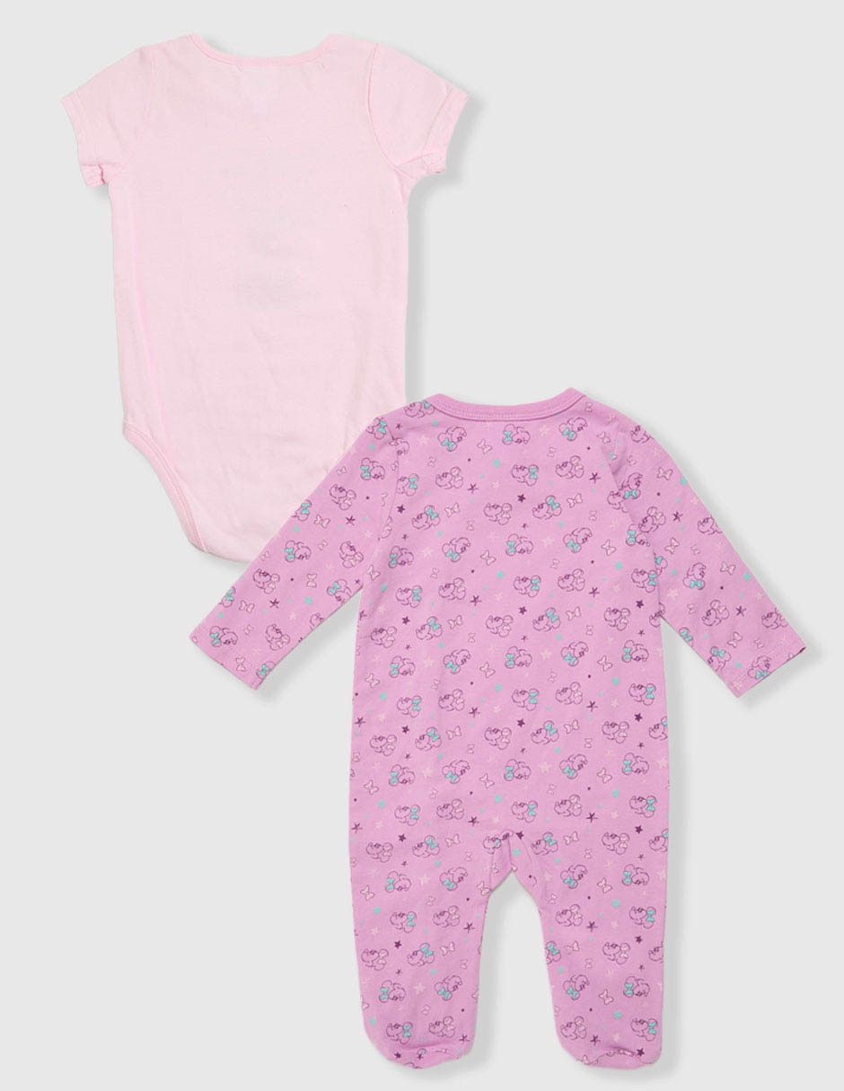 Conjunto Minnie Mouse de algodón para bebé niña 4 piezas 2