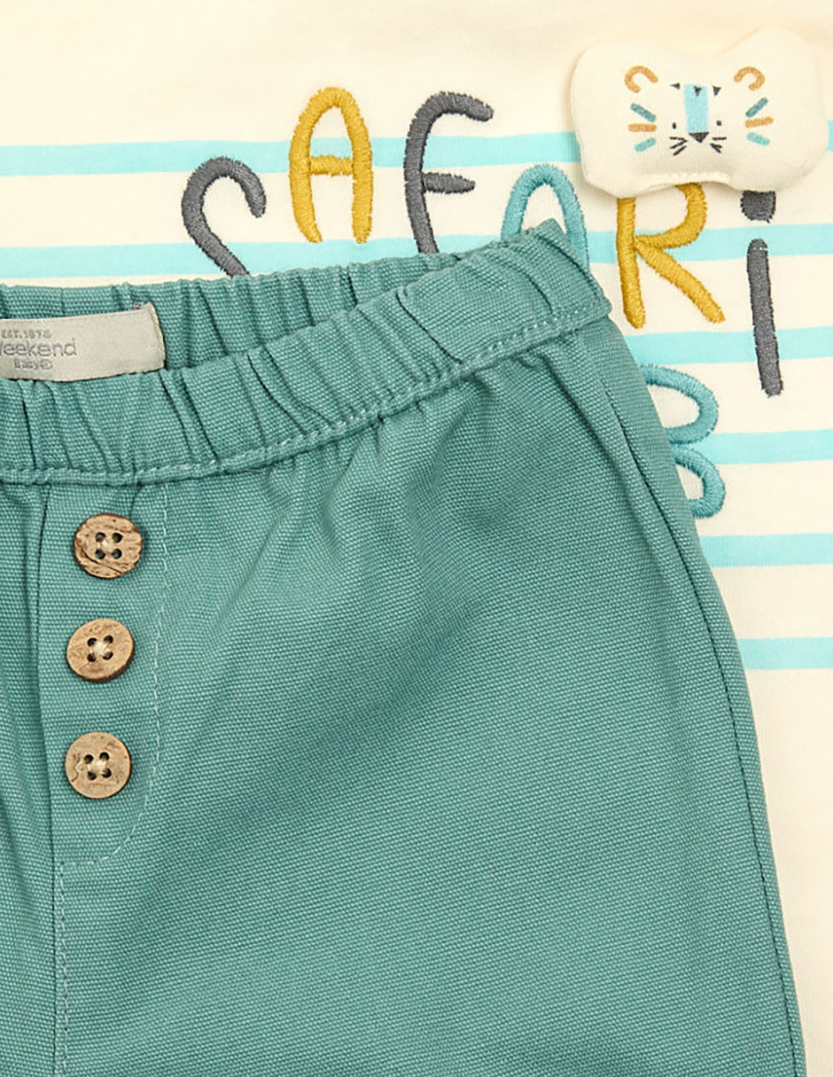 Conjunto de algodón para bebé niño 2 piezas 5