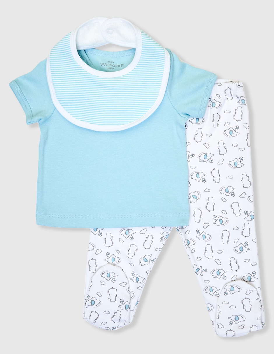 Conjunto casual de algodón para niño 3 piezas Conjunto casual de algodón para niño 3 piezas