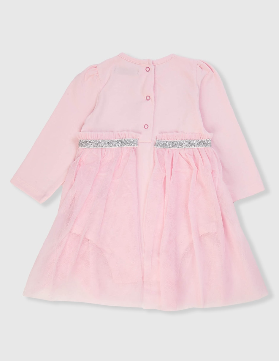 Vestido pañalero manga regular para bebé niña 2