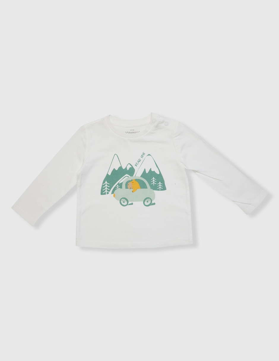 Playera manga larga para bebé niño Playera manga larga para bebé niño
