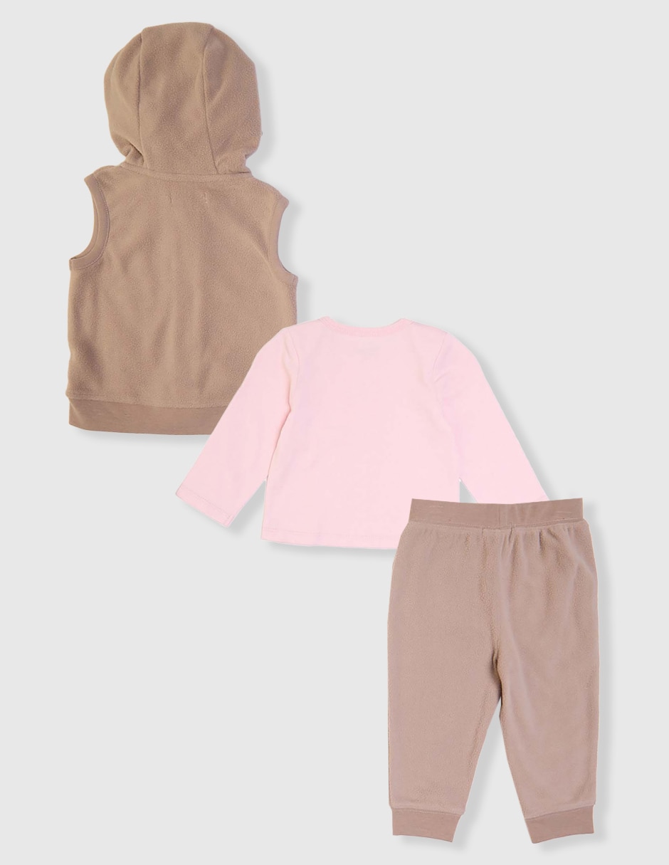 Conjunto pants para bebé niña 3 piezas 2