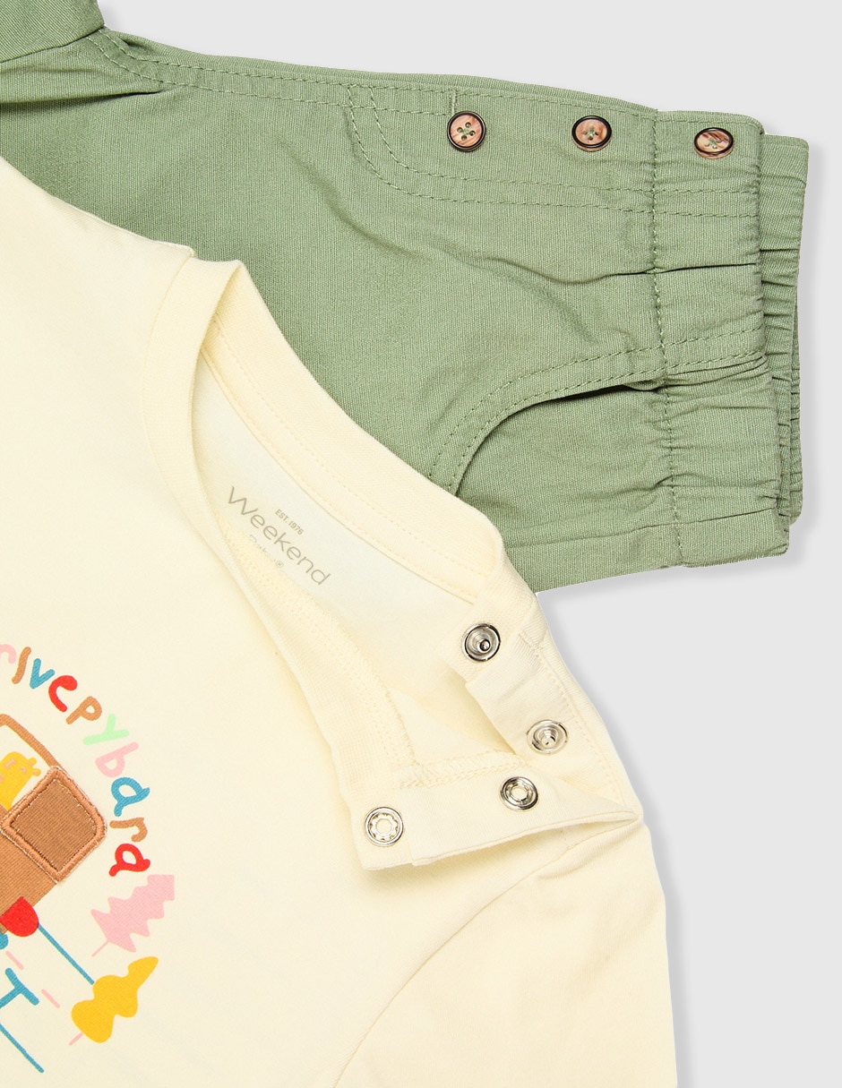 Conjunto de algodón para bebé niño 2 piezas 3