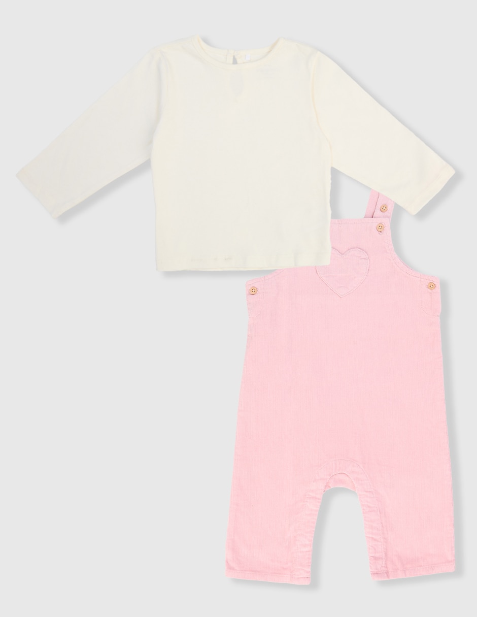 Conjunto casual de pana para bebé niña Conjunto casual de pana para bebé niña