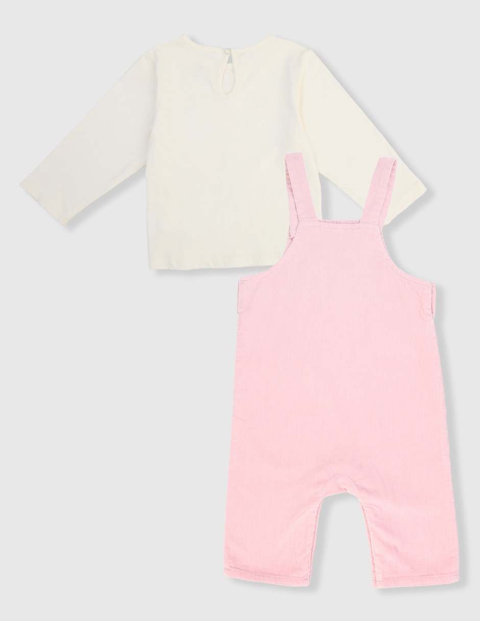 Conjunto casual de pana para bebé niña 2