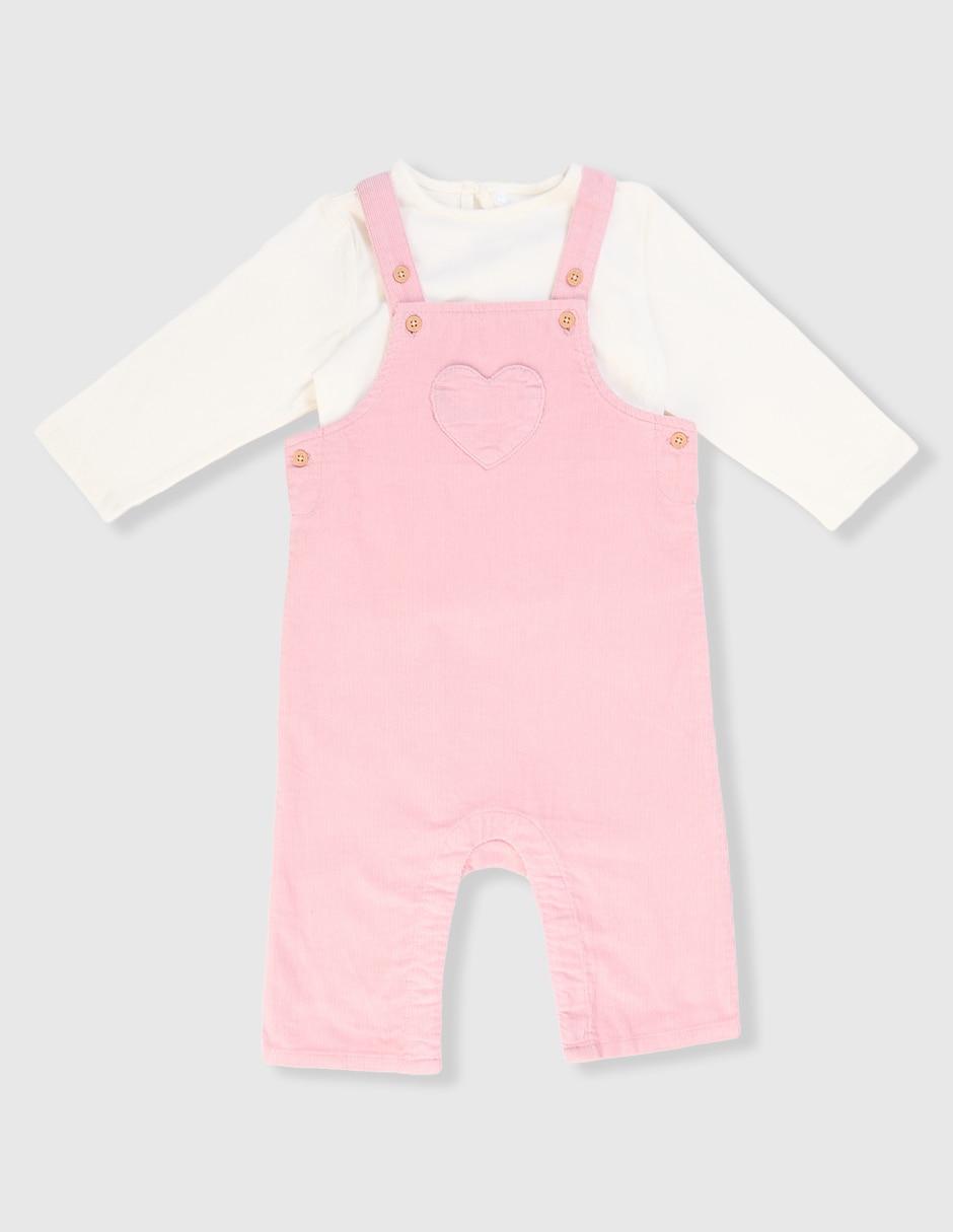 Conjunto casual de pana para bebé niña 7