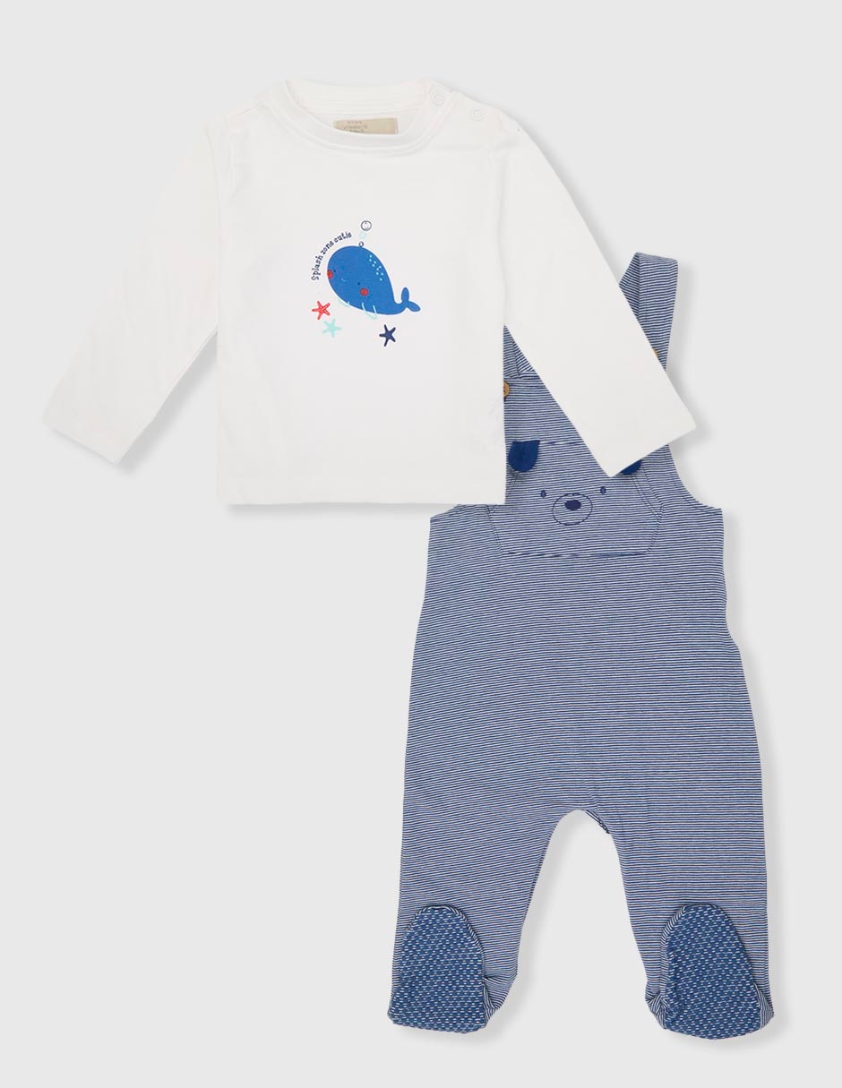 Conjunto de algodón para bebé niño 2 piezas Conjunto de algodón para bebé niño 2 piezas