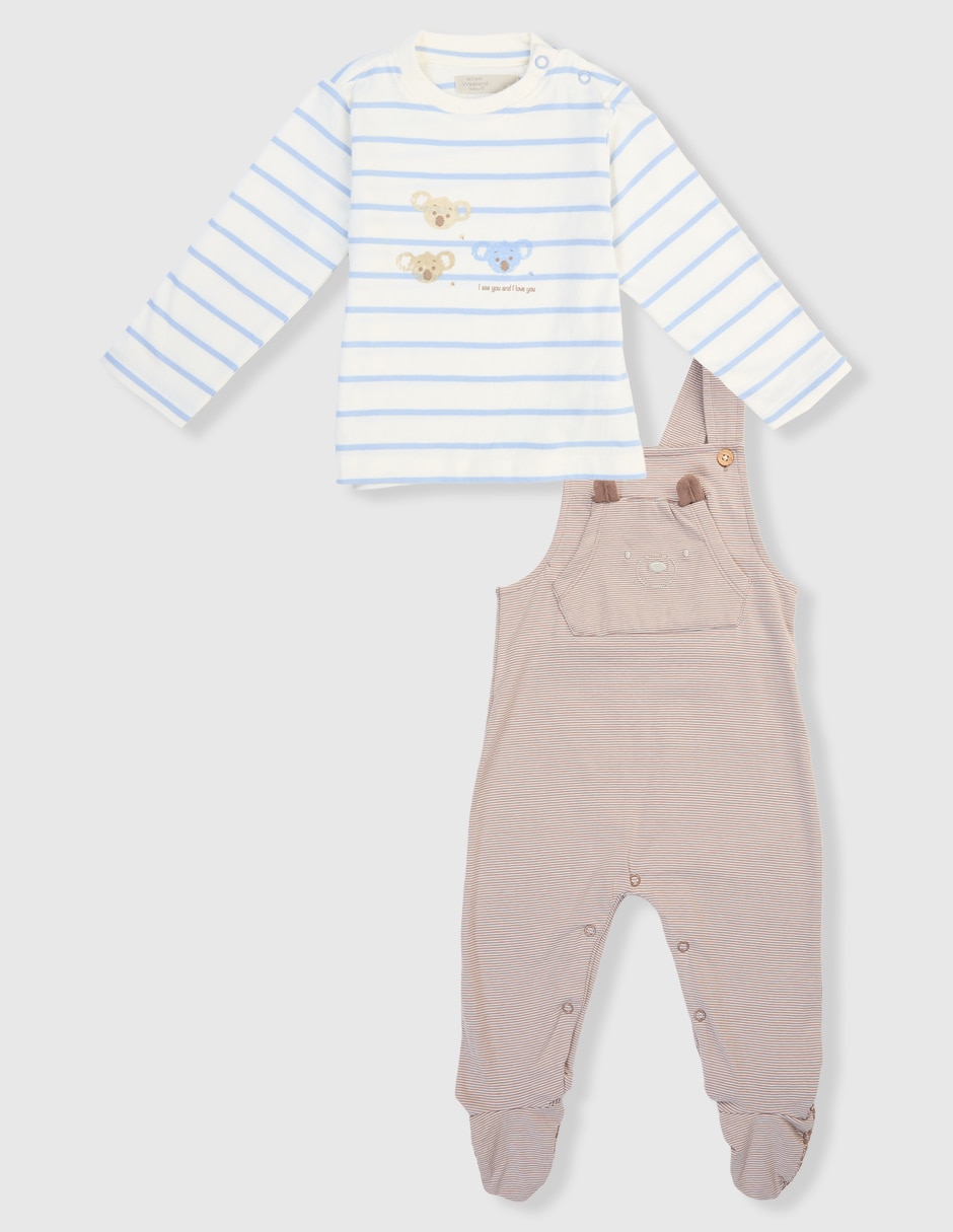 Conjunto de algodón para bebé niño 2 piezas Conjunto de algodón para bebé niño 2 piezas