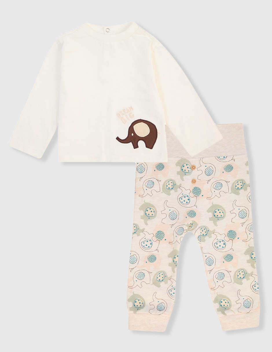 Conjunto de algodón para bebé niña 2 piezas 1