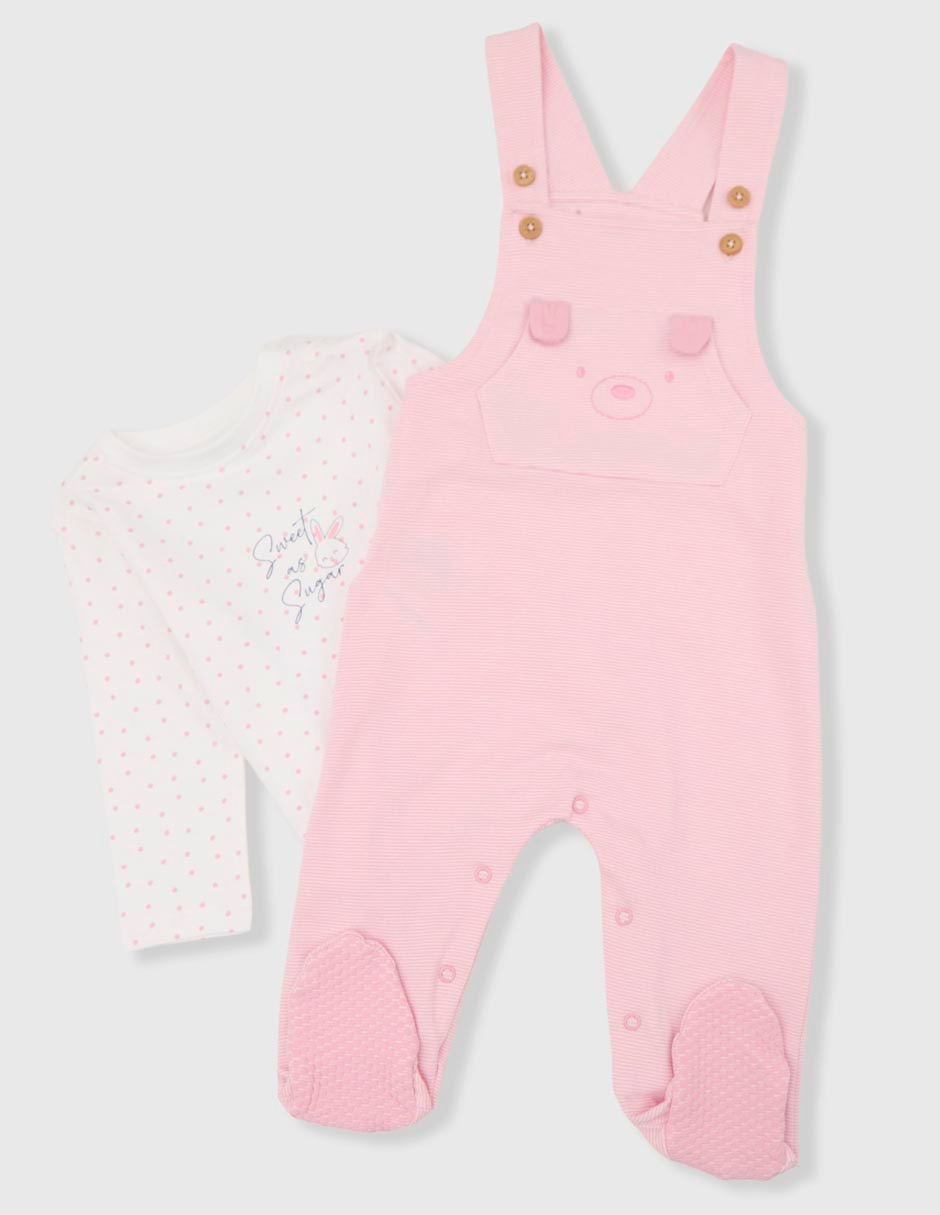 Conjunto de algodón para bebé niña 2 piezas 7